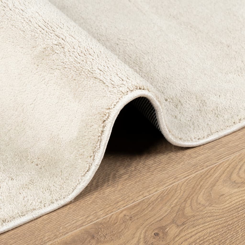 Rug OVIEDO Short Pile Beige 120x120 cm