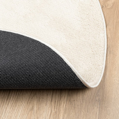 Rug OVIEDO Short Pile Beige Ø 120 cm