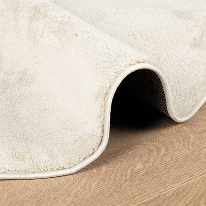 Rug OVIEDO Short Pile Beige Ø 120 cm