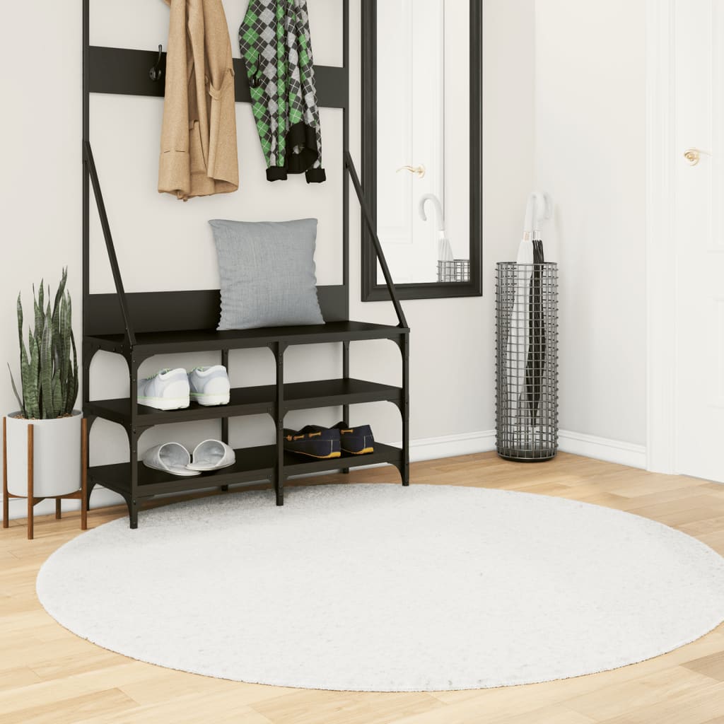 Rug OVIEDO Short Pile Cream Ø 160 cm