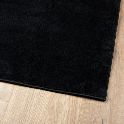 Rug OVIEDO Short Pile Black 120x120 cm