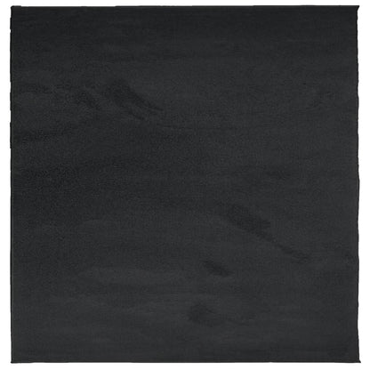Rug OVIEDO Short Pile Black 120x120 cm