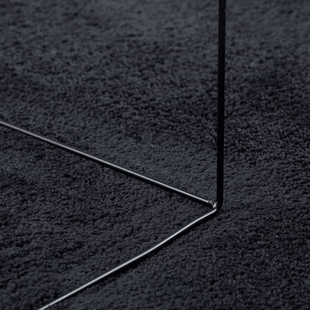 Rug OVIEDO Short Pile Black 200x200 cm