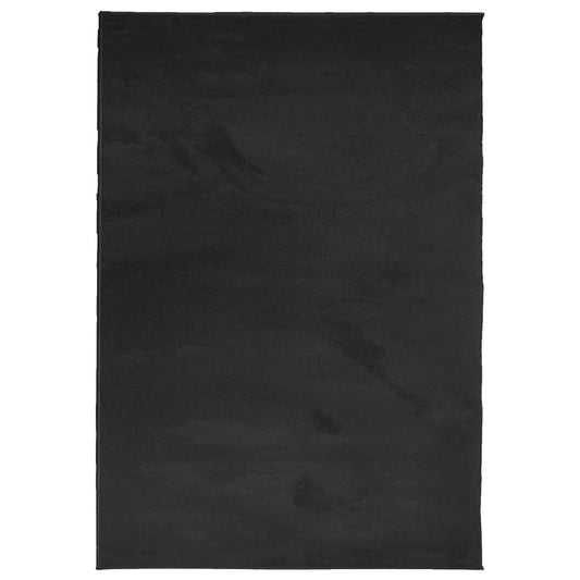Rug OVIEDO Short Pile Black 200x280 cm