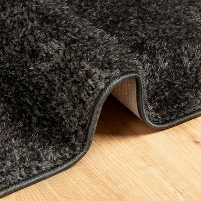 Rug ISTAN High Pile Shiny Look Anthracite 120x170 cm