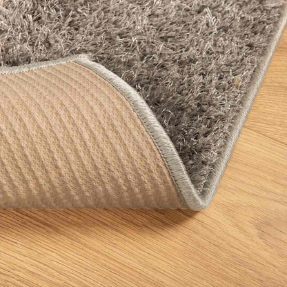 Rug ISTAN High Pile Shiny Look Grey 80x150 cm