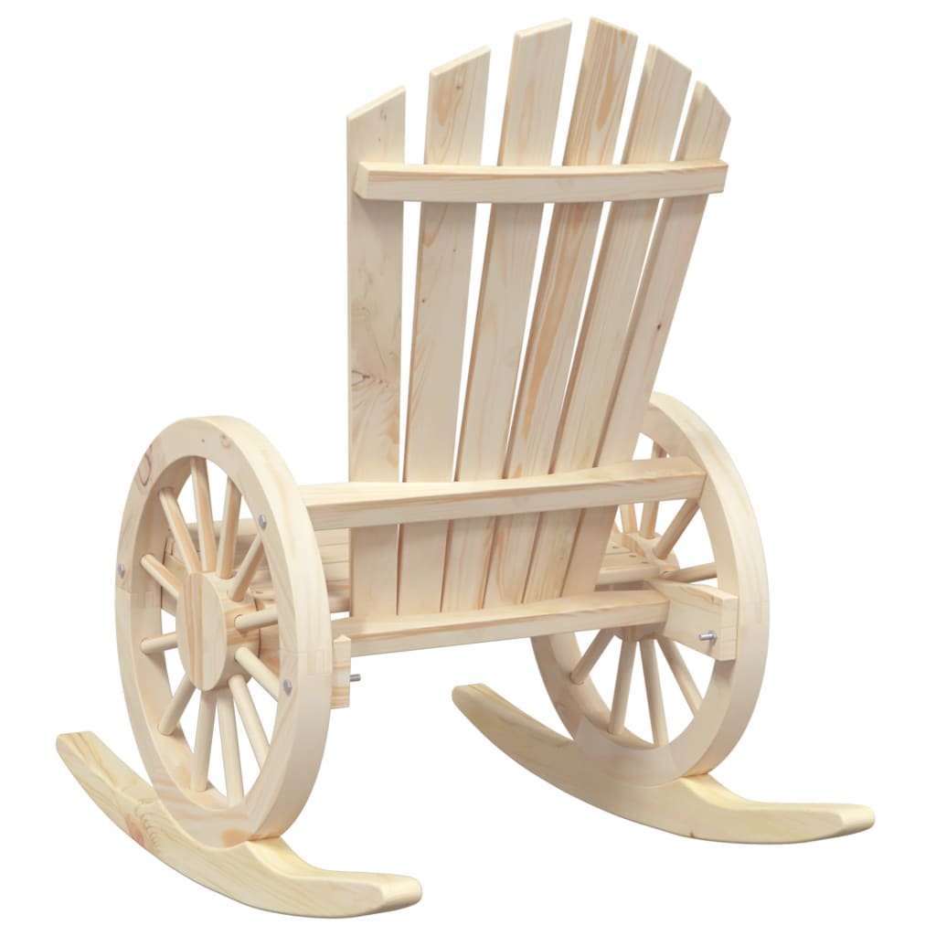vidaXL Rocking Adirondack Chair Set of 2 Wood Brown Solid Fir Wood