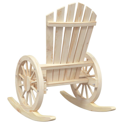vidaXL Rocking Adirondack Chair Set of 2 Wood Brown Solid Fir Wood