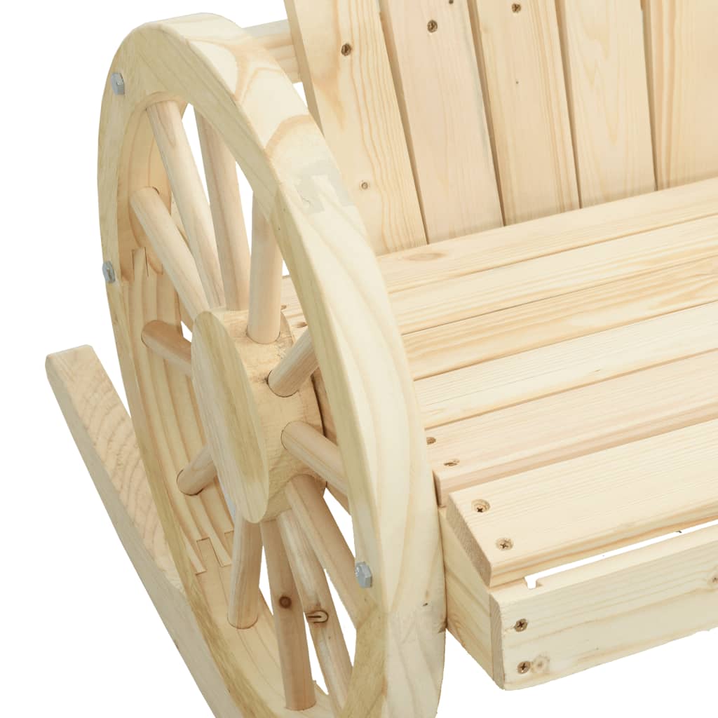 vidaXL Rocking Adirondack Chair Set of 2 Wood Brown Solid Fir Wood