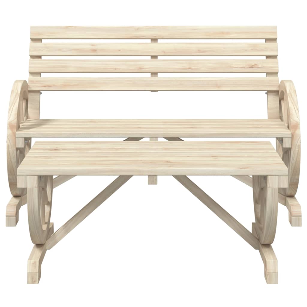 4 Piece Patio Lounge Set Solid Wood Fir