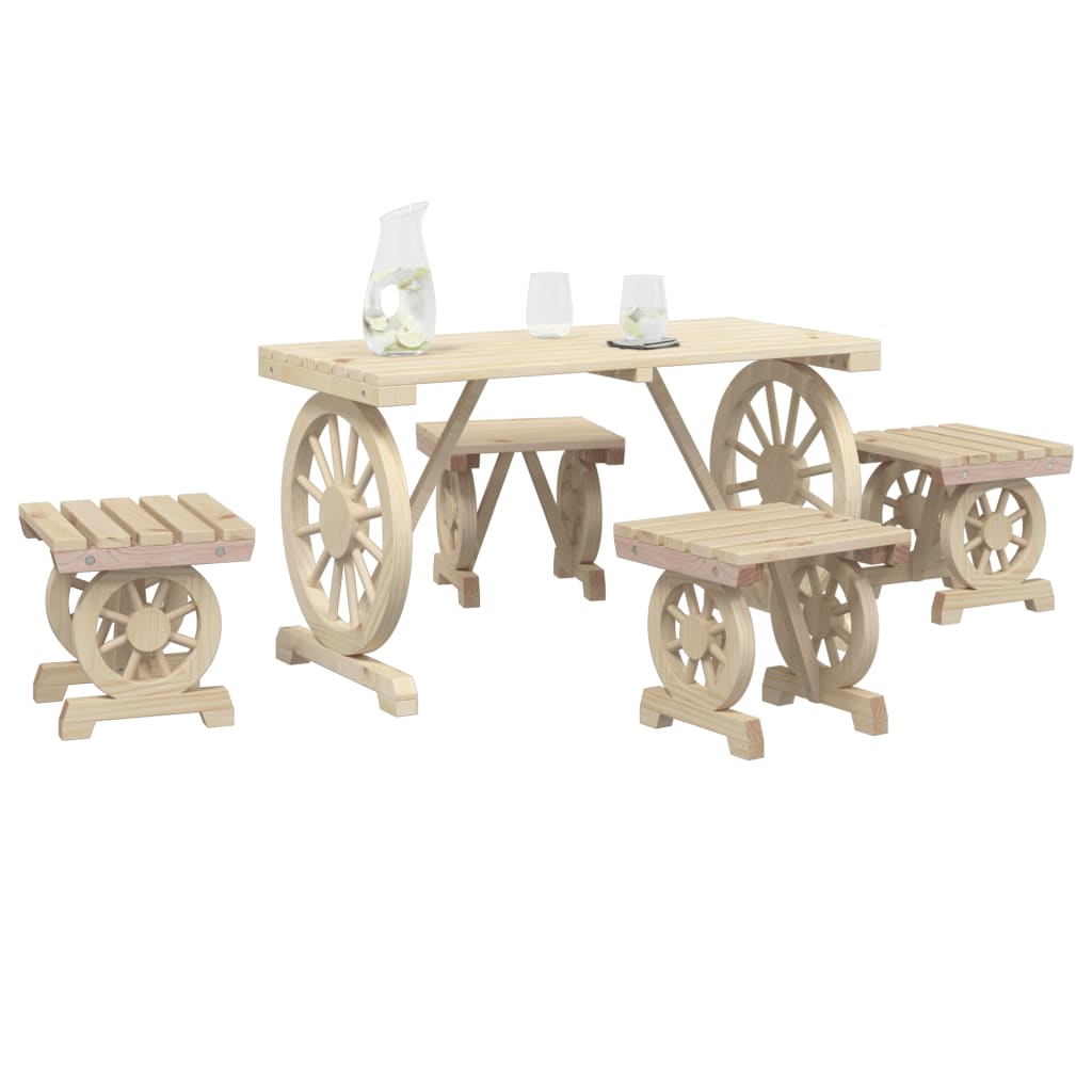 Garden Dining Set | Natural wood | Solid fir wood | Standard | Durable