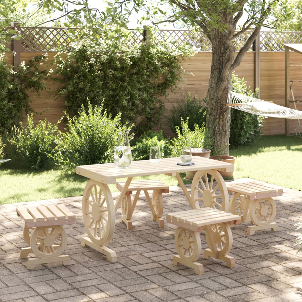 Garden Dining Set | Natural wood | Solid fir wood | Standard | Durable