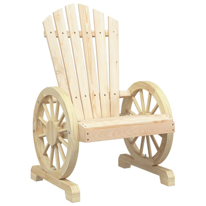 Garden Adirondack Chair Natural Wood Solid Fir Wood Standard