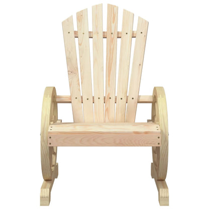Garden Adirondack Chair Natural Wood Solid Fir Wood Standard