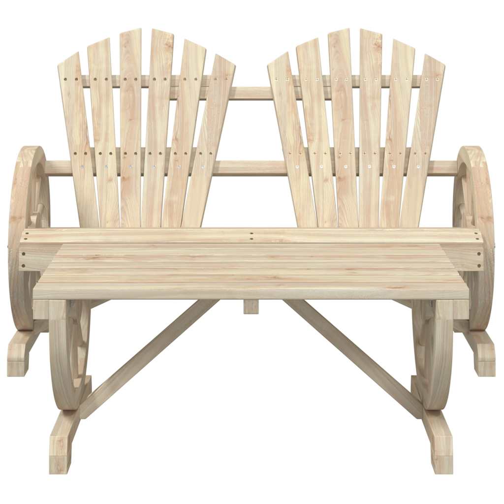 2 Piece Patio Lounge Set Solid Wood Fir