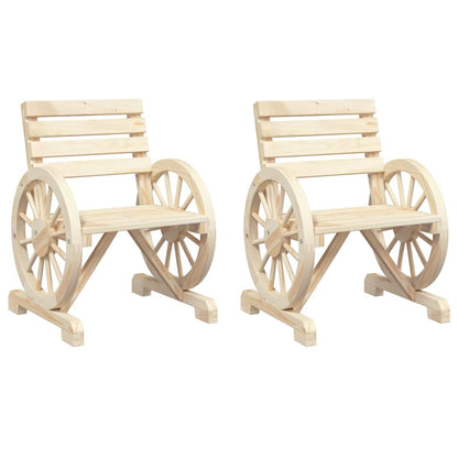 Patio Chairs 2 pcs 22.8"x22.8"x30.9" Solid Wood Fir