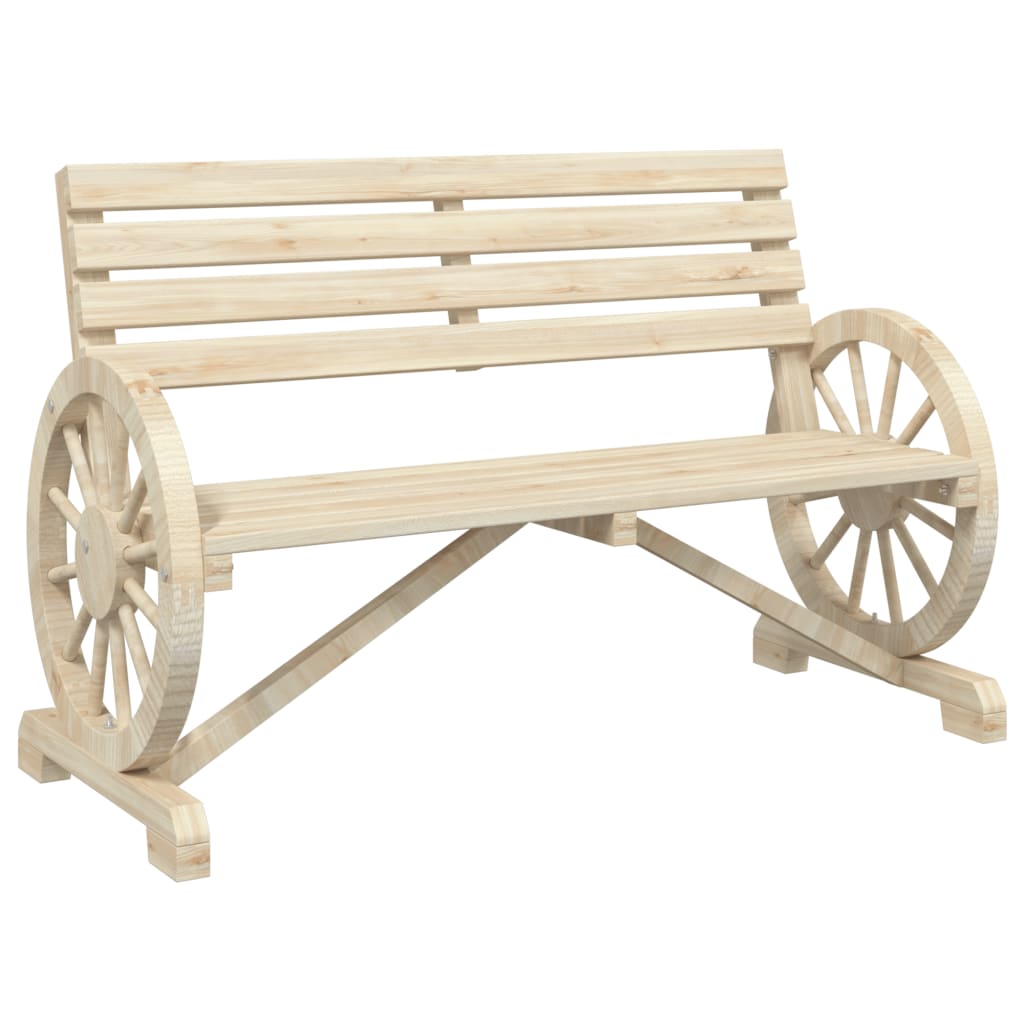 Garden Bench Natural Wood Solid Fir Wood Standard Durable