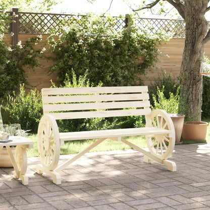 Garden Bench Natural Wood Solid Fir Wood Standard Durable