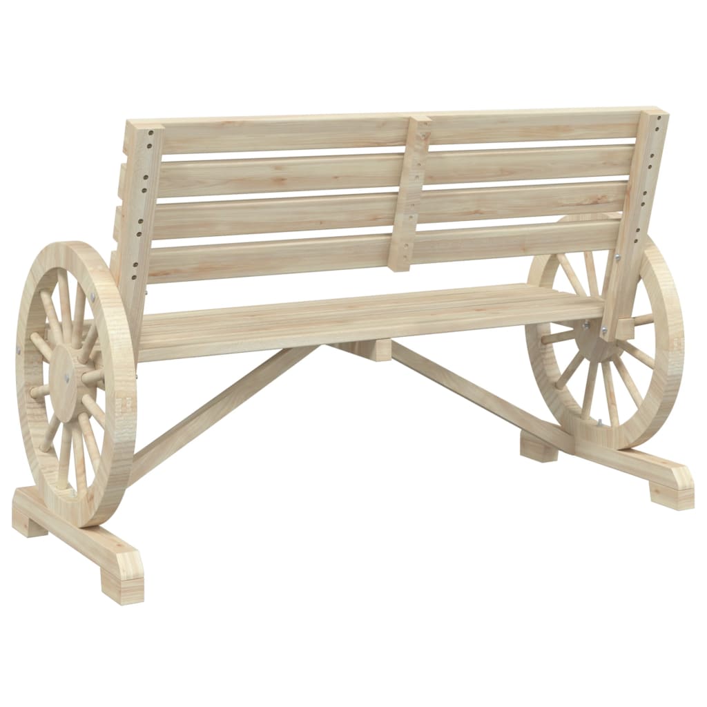 Garden Bench Natural Wood Solid Fir Wood Standard Durable
