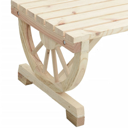 Garden Bench Natural Wood Solid Fir Wood Standard Durable