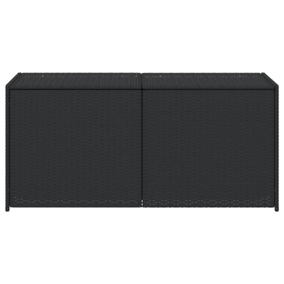 Garden Storage Box Black 283L Poly Rattan
