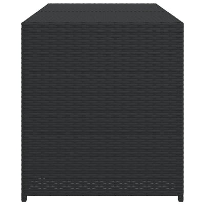 Garden Storage Box Black 283L Poly Rattan