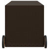 Garden Storage Box with Wheels Brown 283L Poly Rattan