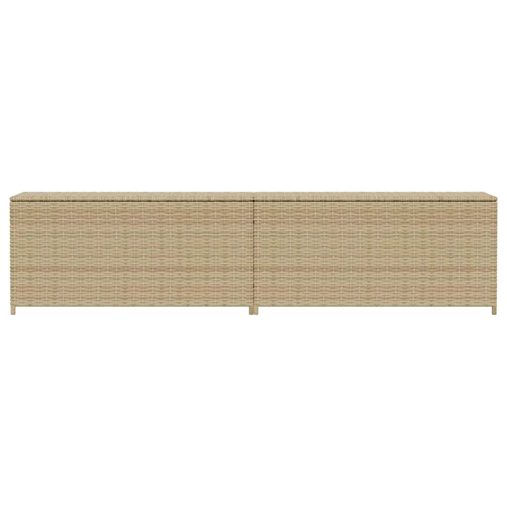 Garden Storage Box Mix Beige 123.9 Gal Poly Rattan