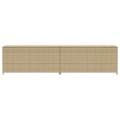 Garden Storage Box Mix Beige 123.9 Gal Poly Rattan