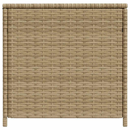 Garden Storage Box Mix Beige 123.9 Gal Poly Rattan