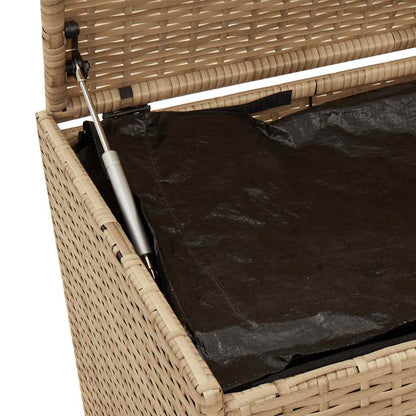 Garden Storage Box Mix Beige 123.9 Gal Poly Rattan