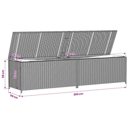 Garden Storage Box Mix Beige 123.9 Gal Poly Rattan
