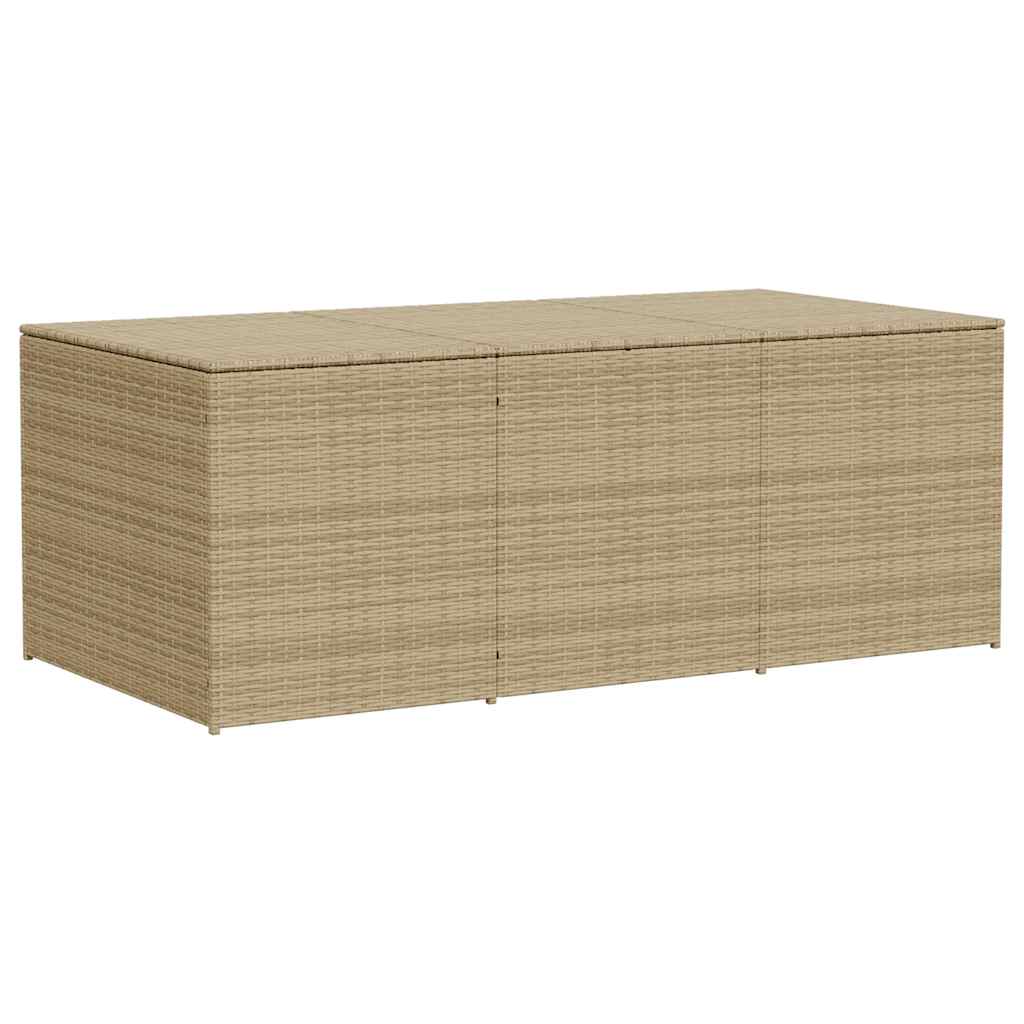 Garden Storage Box Mix Beige 259.9 Gal Poly Rattan