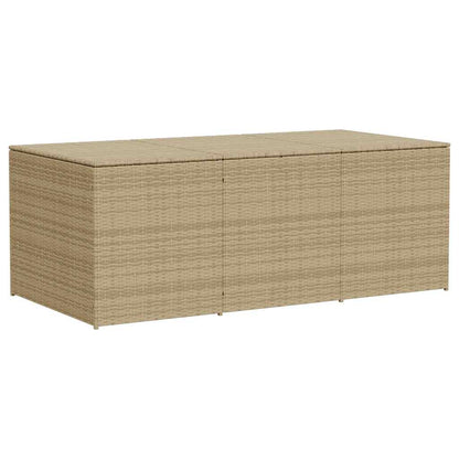 Garden Storage Box Mix Beige 259.9 Gal Poly Rattan