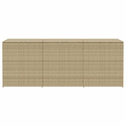 Garden Storage Box Mix Beige 259.9 Gal Poly Rattan