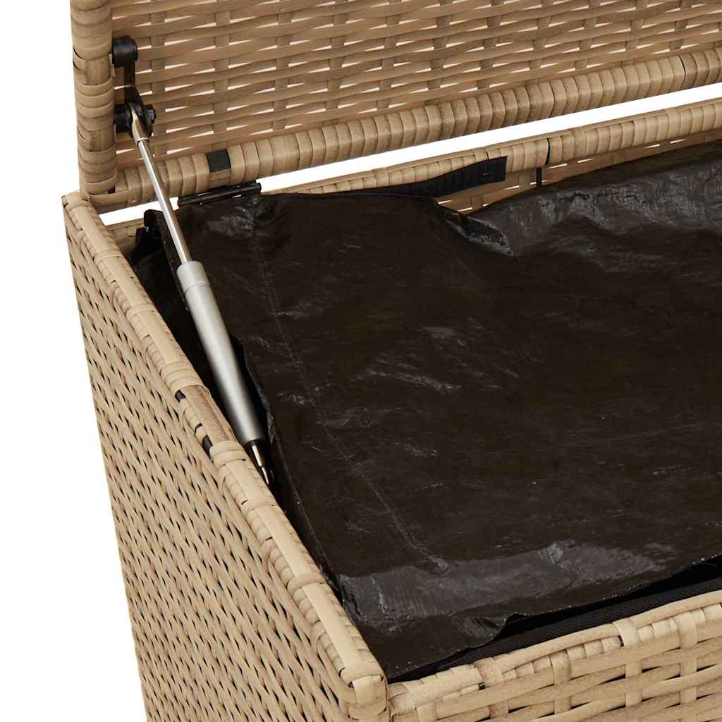 Garden Storage Box Mix Beige 259.9 Gal Poly Rattan