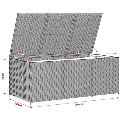 Garden Storage Box Mix Beige 259.9 Gal Poly Rattan