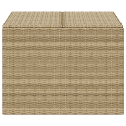 Garden Storage Box Mix Beige 291L Poly Rattan