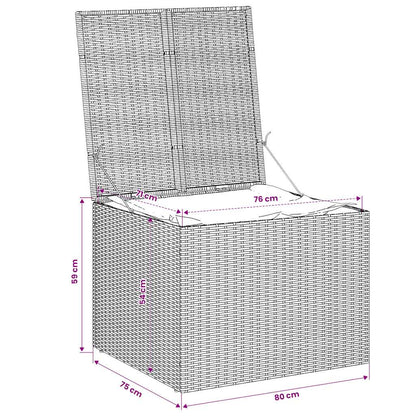 Garden Storage Box Mix Beige 291L Poly Rattan