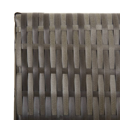 Room Divider 3 Panels Gray Poly Rattan