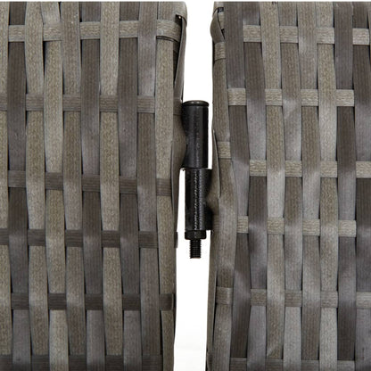 Room Divider 3 Panels Gray Poly Rattan