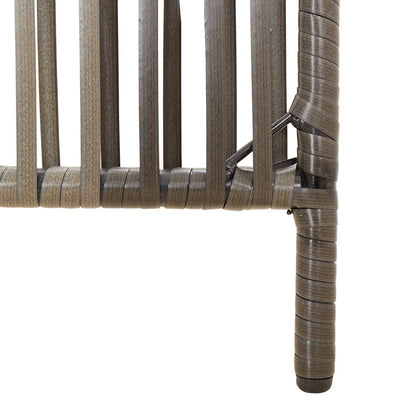 Room Divider 3 Panels Gray Poly Rattan