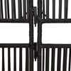 Room Divider 6 Panels Black Poly Rattan