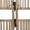Room Divider 6 Panels Beige Poly Rattan