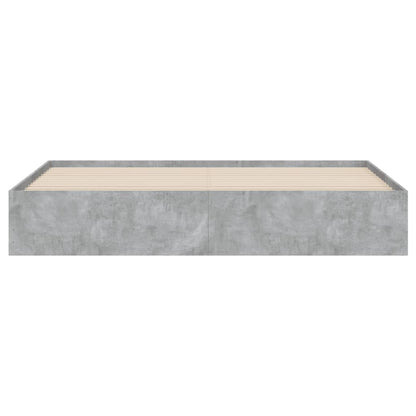 Bed Frame with Drawers without Mattress Concrete Grey 200x200 cm