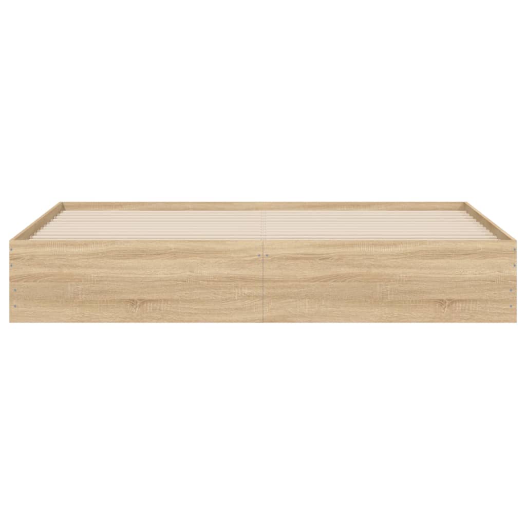 Bed Frame with Drawers without Mattress Sonoma Oak 180x200 cm Super King