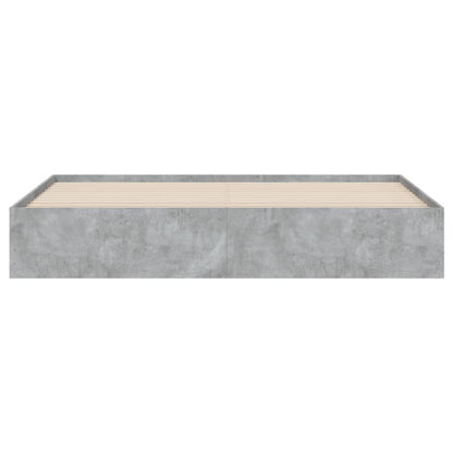 Bed Frame with Drawers without Mattress Concrete Grey 180x200 cm Super King