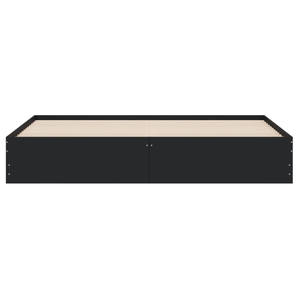 Bed Frame with Drawers without Mattress Black 160x200 cm