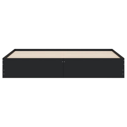 Bed Frame with Drawers without Mattress Black 160x200 cm
