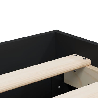 Bed Frame with Drawers without Mattress Black 160x200 cm